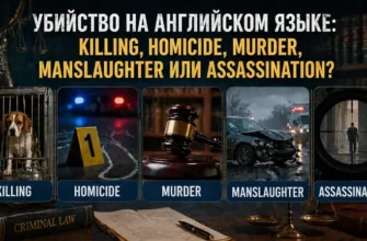 Убийство: перевод на английский