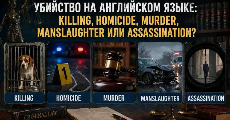 Убийство: перевод на английский