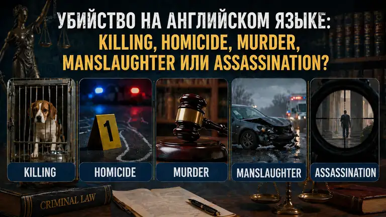 Убийство: перевод на английский