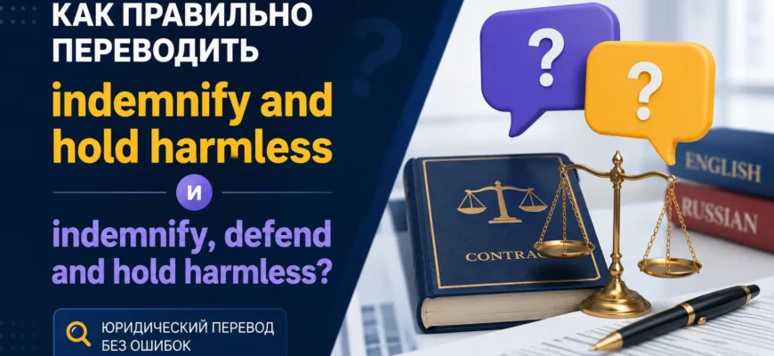 Перевод indemnify and hold harmless